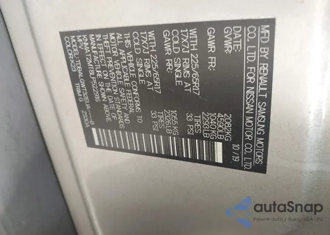 2020 Nissan Rogue Sv Fwd z USA, uszkodzony, nr VIN KNMAT2MT8LP522916